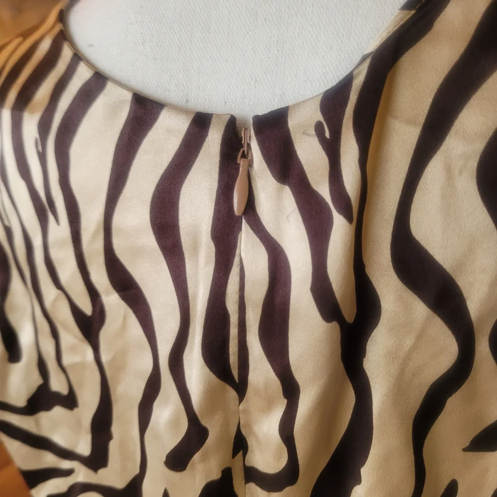 Thomas Wylde Gold and Black Zebra Print Blouse NWT - Picture 3 of 6
